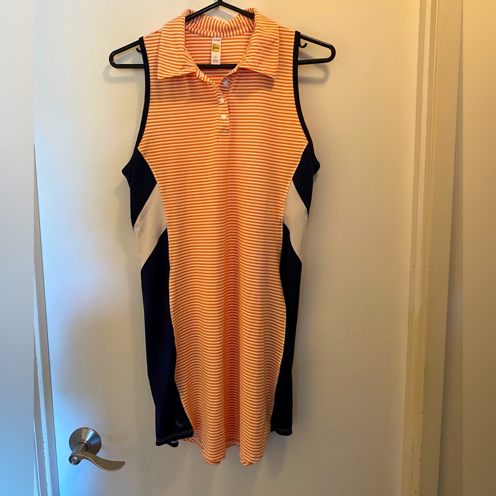 Lole brand, no sleeves stripped dress in size small